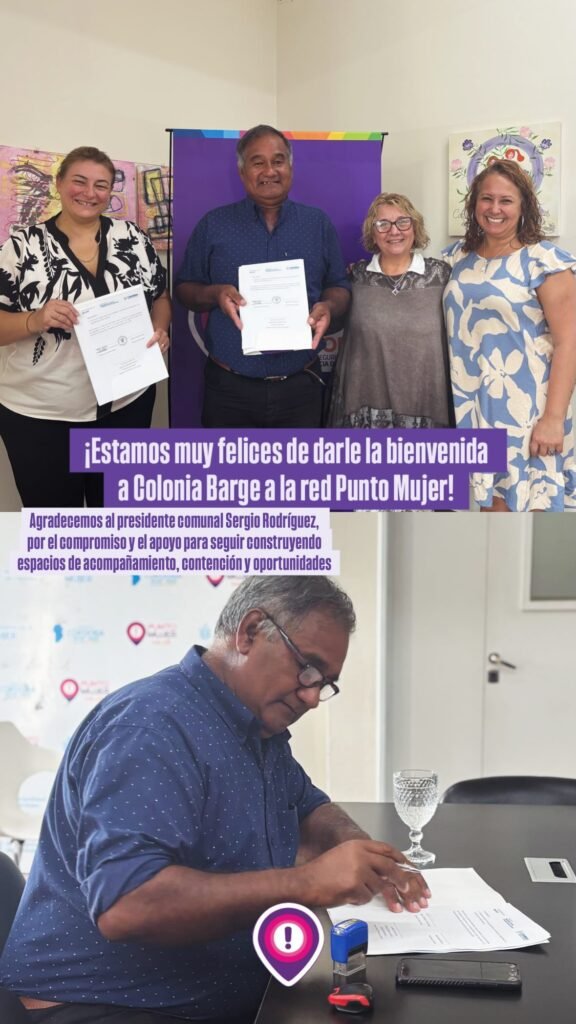 Colonia Barge se unió a la Red Punto Mujer